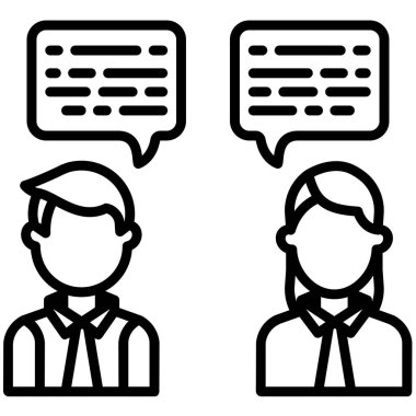 iş insanları simgesi, vektör illüstrasyonu