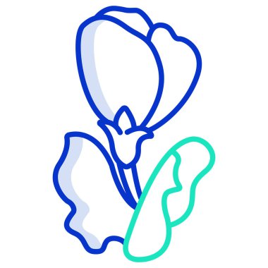 Çiçek. Web simgesi basit illüstrasyon