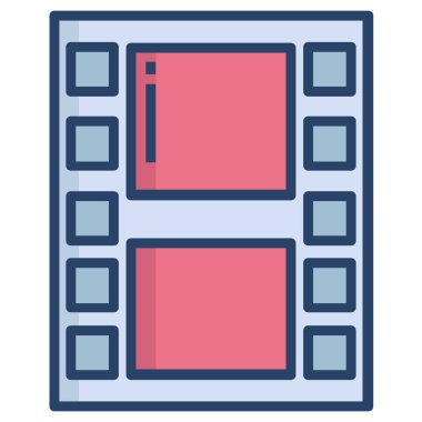 Film. Web simgesi vektör illüstrasyonu