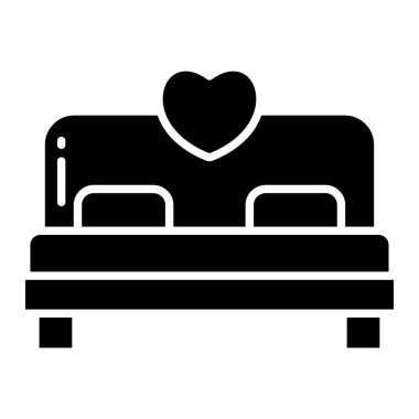 Basit vektör simgesi, yatak illüstrasyonu