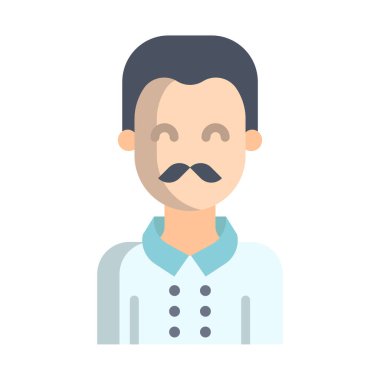 adam simgesi. düz tasarım stili