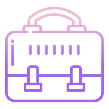 Beyaz arkaplanda basit bir vektör Suitcase simgesi