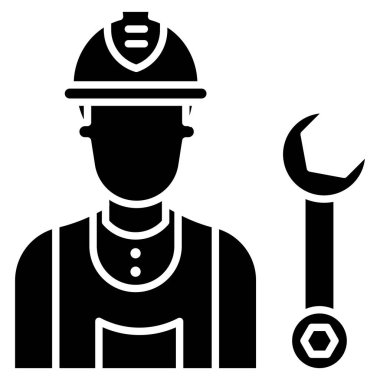 Mühendis. Web simgesi basit illüstrasyon