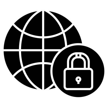 Küresel Güvenlik Basit illüstrasyon