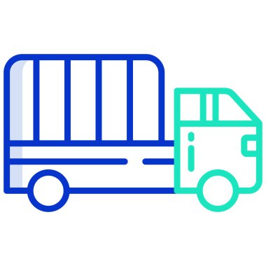 Otobüs. Web simgesi basit illüstrasyon