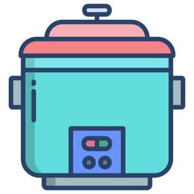 Pirinç Fırını. Web simgesi basit illüstrasyon