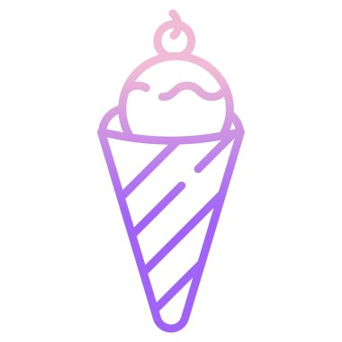 Dondurma ikonu. vektör illüstrasyonu