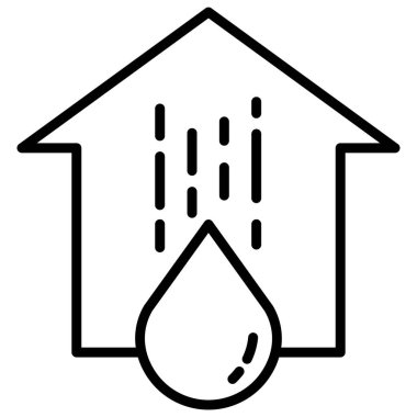 Su. Web simgesi basit illüstrasyon