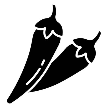 Chili biberlerinin vektör çizimi 