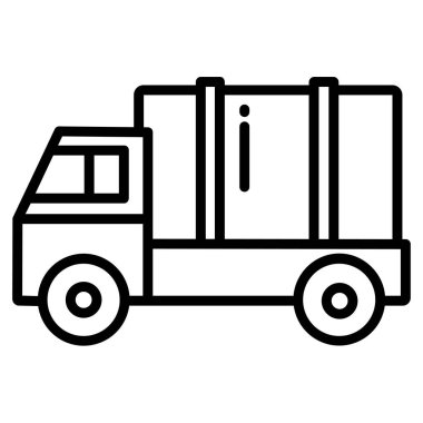 kamyon web simgesi basit illüstrasyon