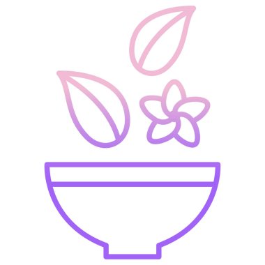 Basit vektör simgesi, Ayurvedic kase çizimi