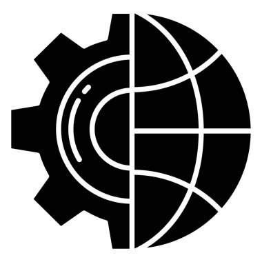 Küre. Web simgesi basit illüstrasyon 