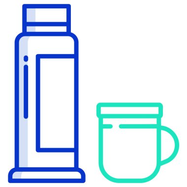 Su şişesi. Basit resimleme