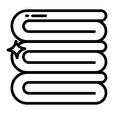 Havlu Web simgesi basit vektör illüstrasyonu