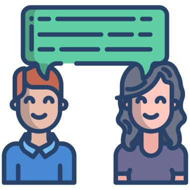 Tartışma. Web simgesi vektör illüstrasyonu 