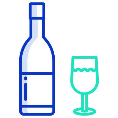 Moda tarzında izole edilmiş şarap simgesi