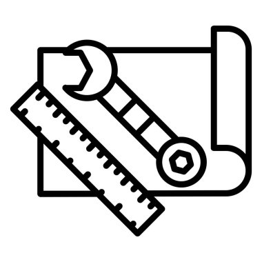 Beyaz arkaplanda basit vektör çizimi simgesi