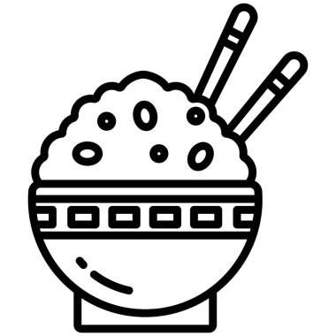 pirinç. Web simgesi basit illüstrasyon