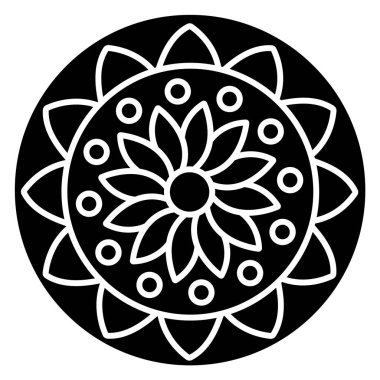 soyut çiçek süsleme, vektör çizim 