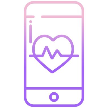 Basit vektör simgesi, akıllı telefondaki uygulamanın çizimi