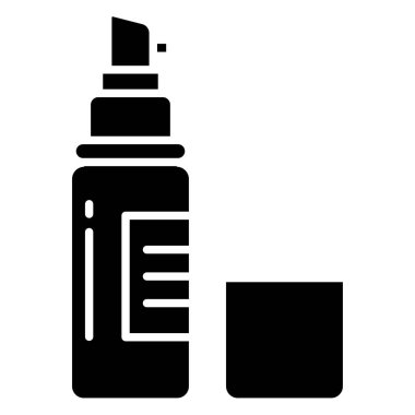 Beyaz arkaplandaki basit Serum simgesi