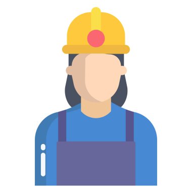 İşçi. Web simgesi basit illüstrasyon