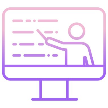 Sunum. Web simgesi basit tasarım