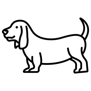 Köpek. Web simgesi basit illüstrasyon