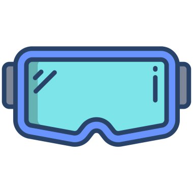 sanal gerçeklik kulaklığı web simgesi basit vektör illüstrasyonu