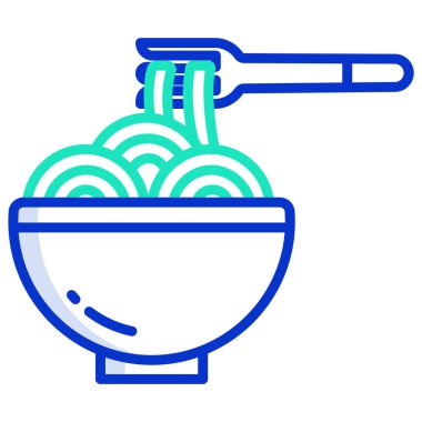 Basit vektör simgesi, spagetti çizimi