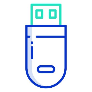 usb flash disk vektör illüstrasyonu