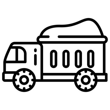 kamyon web simgesi basit illüstrasyon