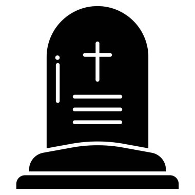 Mezar taşı. Web simgesi basit illüstrasyon