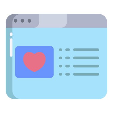 Web sitesi simgesi, vektör illüstrasyonu 