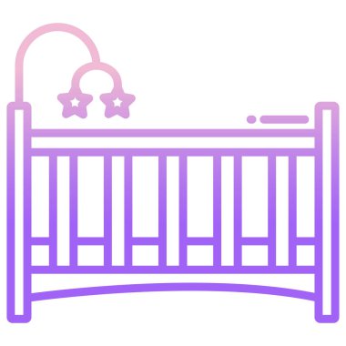 Basit vektör simgesi, beşiğin çizimi