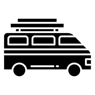 Van basit simgesi, vektör illüstrasyonu