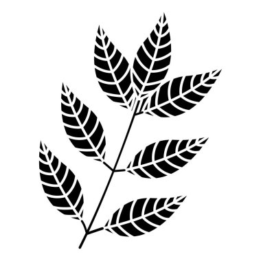 Düz yaprak simgesi. Vektör illüstrasyonu.
