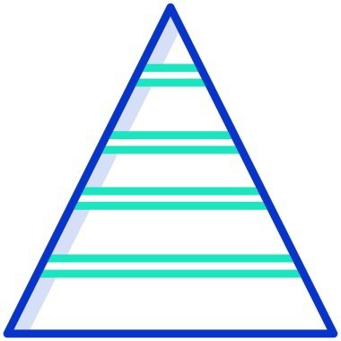 Piramit ağ simgesi, vektör illüstrasyonu