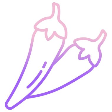 Chili biberlerinin vektör çizimi 