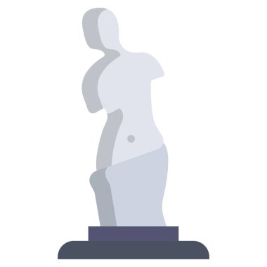Venus De Milo web simgesi basit vektör illüstrasyonu
