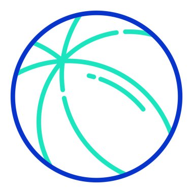 Basit vektör simgesi, topun illüstrasyonu