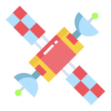 Uydu. Web simgesi basit illüstrasyon