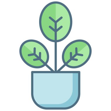 Bitki simgesinin vektör illüstrasyonu