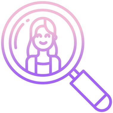 kadın web simgesi basit illüstrasyon