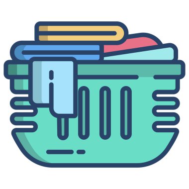 çamaşır simgesi, vektör illüstrasyonu