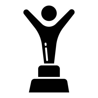 Kazandım. Web simgesi basit illüstrasyon