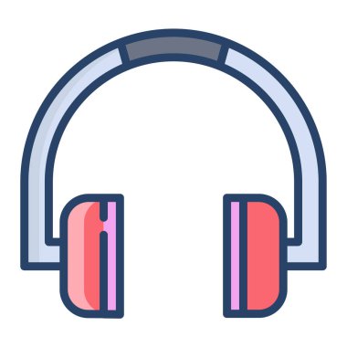 kulaklıklar web simgesi, vektör illüstrasyonu 