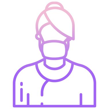 Doktor. Web simgesi basit illüstrasyon