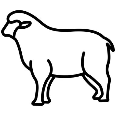 Basit vektör simgesi, Koyun illüstrasyonu