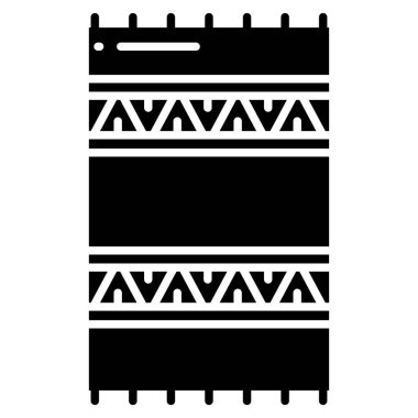 Havlu Web simgesi basit vektör illüstrasyonu